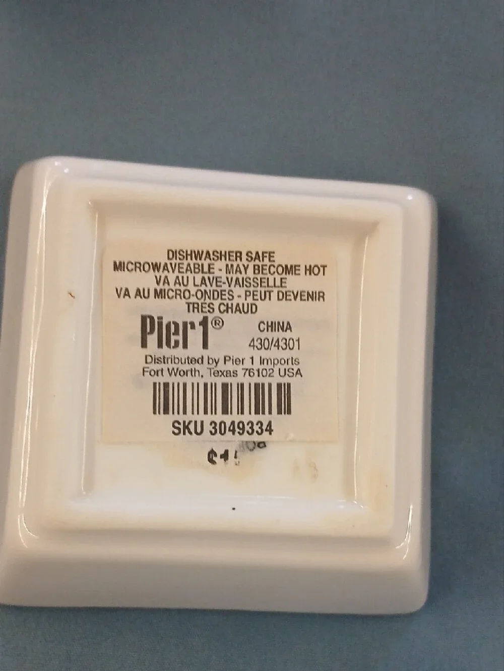 Pier 1 White Square Ceramic Dipping Bowls - Set of 4